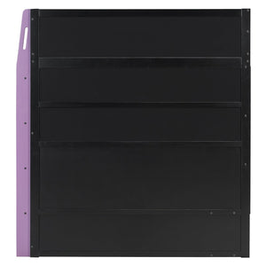 English Elm Full Size Gaming Loft Bed with Rgb Lighting Desk and Multi-tier Storage Shelves LT000260AAI
