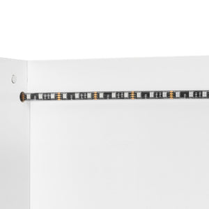 English Elm Queen Murphy Wall Bed with Integrated Shelves for Studio and Guest Room Use White 91.81 L x 42.36 W x 64.37 H LT000451AAK