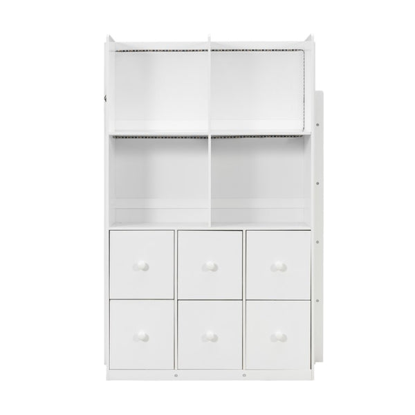 English Elm Queen Murphy Wall Bed with Integrated Shelves for Studio and Guest Room Use White 91.81 L x 42.36 W x 64.37 H LT000451AAK