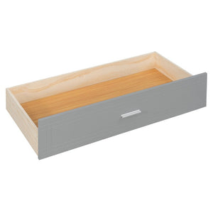 English Elm Twin Over Bunk Bed with Staircase and Six Storage Drawers for Kids Shared Rooms Gray LT000468AAE