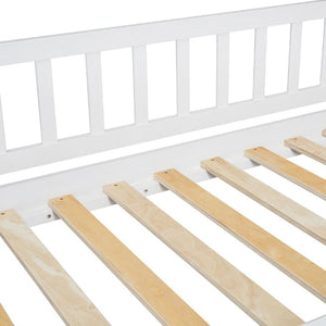 English Elm Twin Over Full Kids Bunk Bed with Slide Staircase Storage and Playhouse Frame LT100129AAK-1
