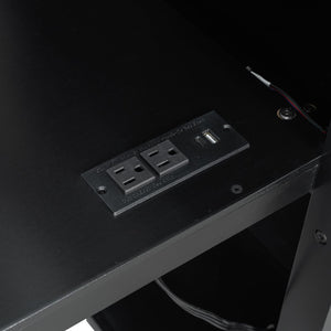 English Elm Full Size Gaming Loft Bed with Rgb Lighting Desk Wardrobe and Mdf Wood Frame LT100261AAI