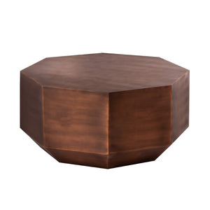 Pasargad Home Dorian Copper Finish Coffee Table - Modern Geometric Design For Chic Living Spaces Copper Iron Prr-021