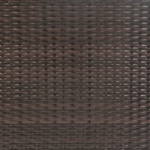 English Elm Marco Indoor/Outdoor Wicker Rattan Bar Counter Table with Storage Shelves for Entertaining Spaces Brown LTS-0165-BR-GG