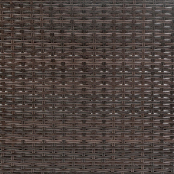 English Elm Marco Indoor/Outdoor Wicker Rattan Bar Counter Table with Storage Shelves for Entertaining Spaces Brown LTS-0165-BR-GG