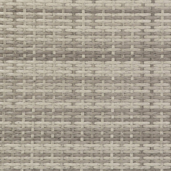 English Elm Marco Indoor/Outdoor Wicker Rattan Bar Counter Table with Storage Shelves for Entertaining Spaces Gray LTS-0165-GY-GG