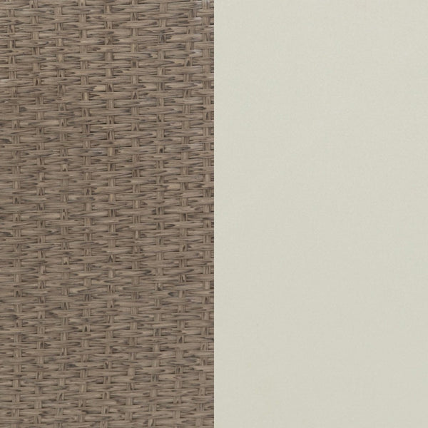 English Elm Nemo Versatile Indoor/Outdoor Wicker Rattan Recliner Chair with Flip-Up Table for Ultimate Comfort Beige Cushions/Brown Frame LTS-0422-BG-BR-GG