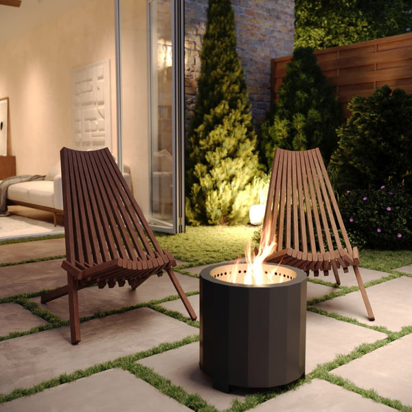 English Elm Delia Commercial-Grade Folding Acacia Wood Lounge Chair for Indoor/Outdoor Comfort & Style Brown LTS-0441-BR-GG