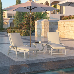 English Elm Lyra Commercial-Grade Water-Resistant Outdoor Chaise Lounge Cushion for Ultimate Comfort & Style Beige LTS-CUSHION-3-BG-GG