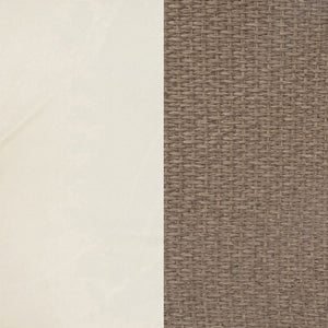 English Elm Huck Indoor/Outdoor Wicker Rattan Conversation Set – Stylish L-Shaped Sofa & Dining Table Combo Beige Cushions/Brown Frame LTS-SET-02023-BG-BR-GG