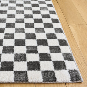 Safavieh Lunara Modern Black And Ivory Area Rug — Power-Loomed Turkish Low-Profile Pile, Durable Elegance 5'-3" x 7'-6" LUA300Z-5