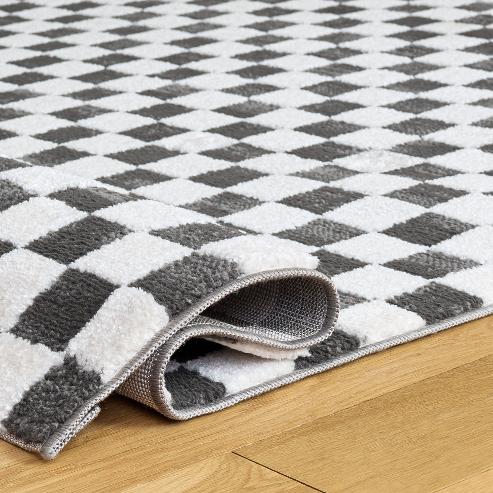 Safavieh Lunara Sleek Black & Ivory Runner Rug — Low-Profile, Stain-Resistant Polyester For Hallways 2'-2" x 8'-0" LUA300Z-28