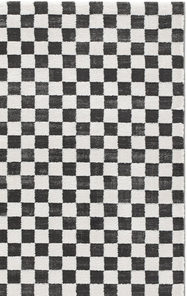 Safavieh Lunara Modern Black And Ivory Area Rug — Low-Pile Polyester Comfort, Durable Power‑Loomed Style 8'-0" x 10'-0" LUA300Z-8