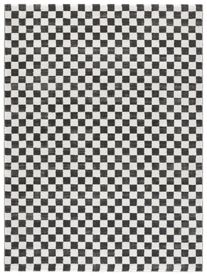 Safavieh Lunara Round Black Ivory Rug — Minimalist Turkish-Inspired Low-Profile Power-Loomed Accent Rug 6'-7" x 6'-7" LUA300Z-7R