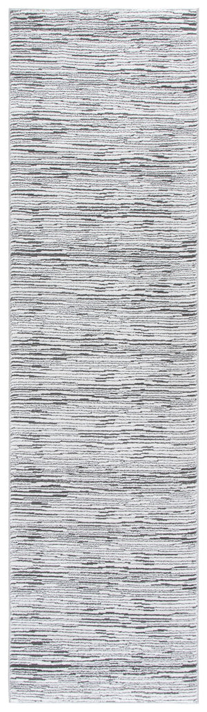 Safavieh Lunara Sleek Grey & Ivory Runner For Hallways — Low-Profile, Durable Power-Loomed Polyester Rug (98) 2'-2" x 8'-0" LUA302F-28