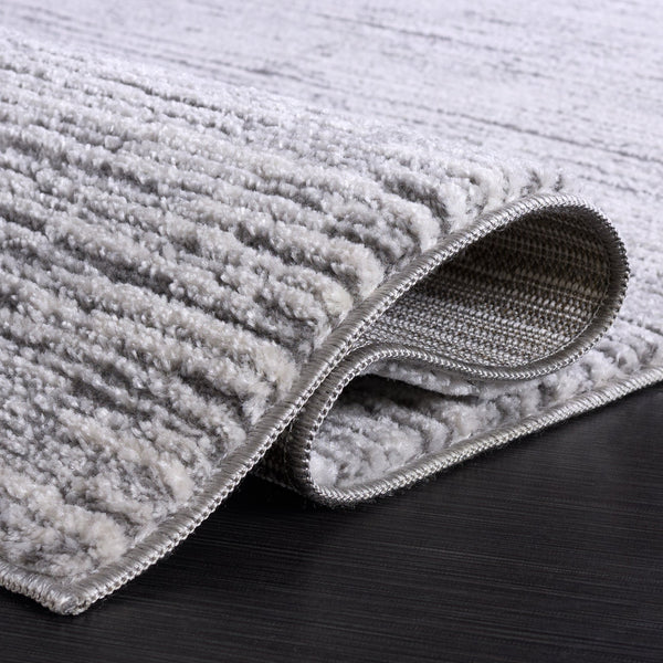 Safavieh Lunara Sleek Grey & Ivory Runner For Hallways — Low-Profile, Durable Power-Loomed Polyester Rug (98) 2'-2" x 8'-0" LUA302F-28