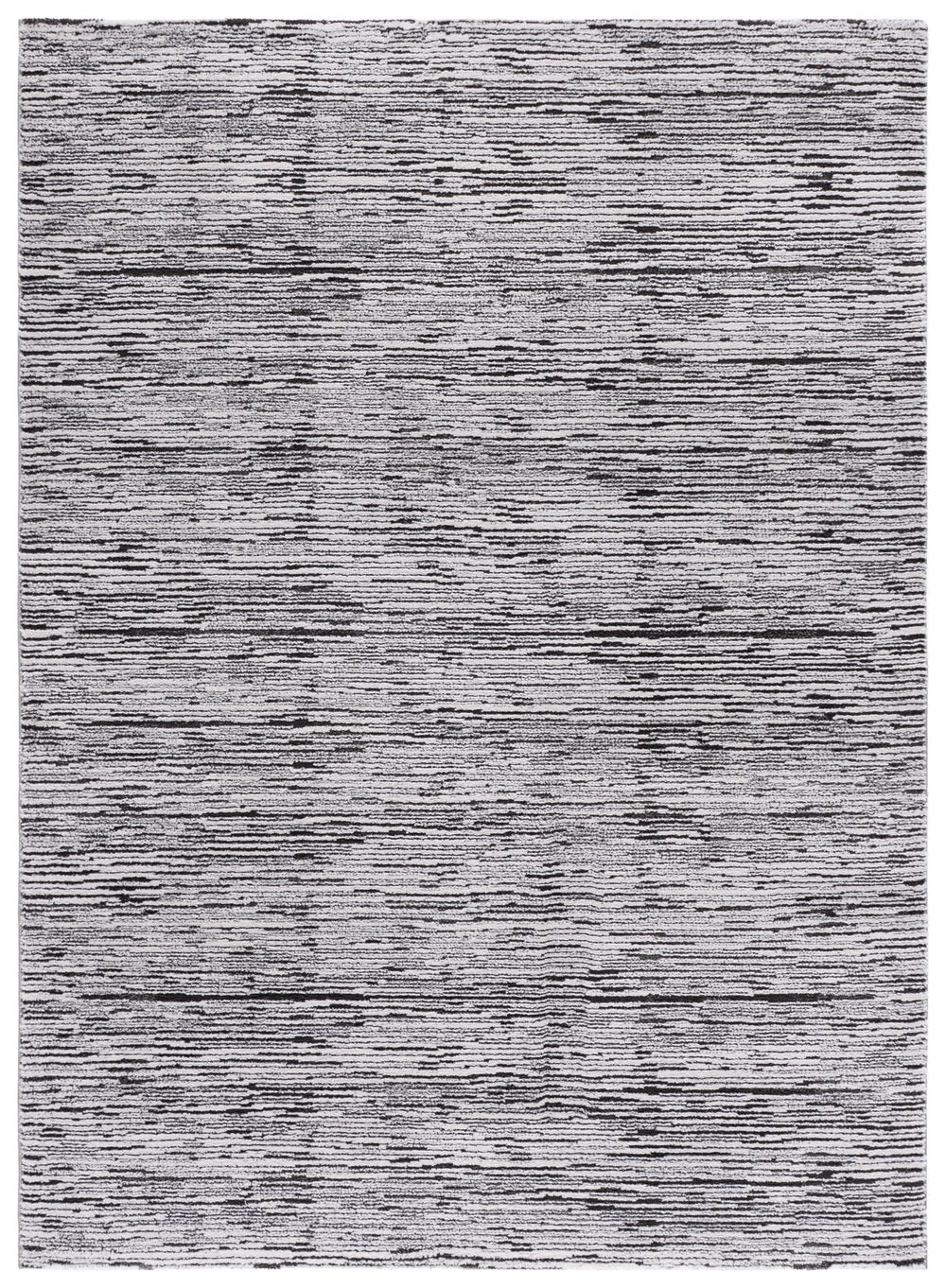 Safavieh Lunara Modern Black And Ivory Runner Rug — Low-Profile Durable Polyester Pile, Sleek Hallway Accent 2'-2" x 8'-0" LUA302Z-28