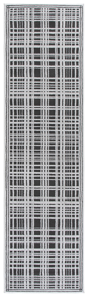 Safavieh Lunara Sleek Black And Ivory Area Rug — Low-Profile, Power-Loomed Durability For Modern Spaces 4'-0" x 6'-0" LUA304Z-4