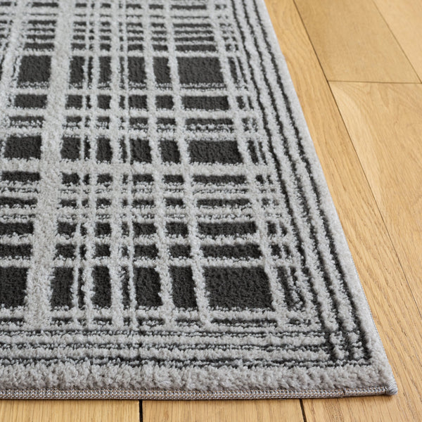 Safavieh Lunara Chic Black And Ivory Round Rug — Low-Pile Modern Accent, Durable Power-Loomed Turkish Quality 6'-7" x 6'-7" LUA304Z-7R