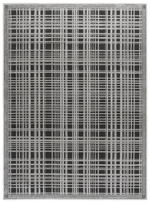 Safavieh Lunara Sleek Black And Ivory Area Rug — Low-Profile, Power-Loomed Durability For Modern Spaces 4'-0" x 6'-0" LUA304Z-4