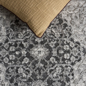 Safavieh Lunara Square Area Rug In Grey Ivory – Power-Loomed Turkish Design, Low-Profile Durable Comfort 6'-7" x 6'-7" LUA306F-7SQ