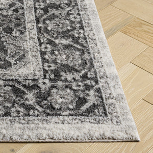 Safavieh Lunara Square Area Rug In Grey Ivory – Power-Loomed Turkish Design, Low-Profile Durable Comfort 6'-7" x 6'-7" LUA306F-7SQ