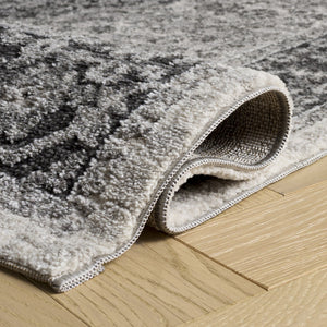 Safavieh Lunara Square Area Rug In Grey Ivory – Power-Loomed Turkish Design, Low-Profile Durable Comfort 6'-7" x 6'-7" LUA306F-7SQ