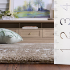 Safavieh Lunara Round Beige Ivory Area Rug, Low Pile Power-Loomed Polyester With Jute Accent, Durable Elegance 6'-7" x 6'-7" LUA308B-7R