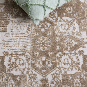 Safavieh Lunara Elegant Beige Ivory Area Rug — Low-Profile Power-Loomed Design, Durable Polyester Jute Backing 4'-0" x 6'-0" LUA308B-4