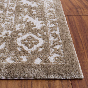 Safavieh Lunara Round Beige Ivory Area Rug, Low Pile Power-Loomed Polyester With Jute Accent, Durable Elegance 6'-7" x 6'-7" LUA308B-7R