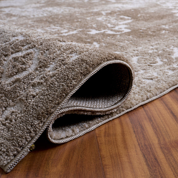 Safavieh Lunara Beige Ivory Area Rug 8X10 Power-Loomed In Turkey — Low-Profile Plush Polyester Jute Backing 8'-0" x 10'-0" LUA308B-8