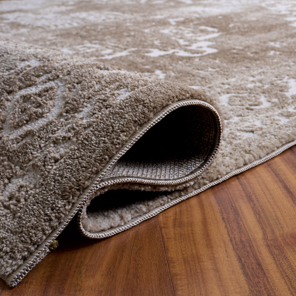 Safavieh Lunara Beige Ivory Transitional Area Rug — Low-Profile, Power-Loomed In Turkey For Durability And Style 6'-7" x 6'-7" LUA308B-7SQ