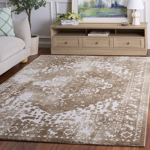 Safavieh Lunara Beige Ivory Area Rug — Low-Profile 0.5" Pile, Power-Loomed Turkey Construction, Cozy Neutral Layering 5'-3" x 7'-6" LUA308B-5