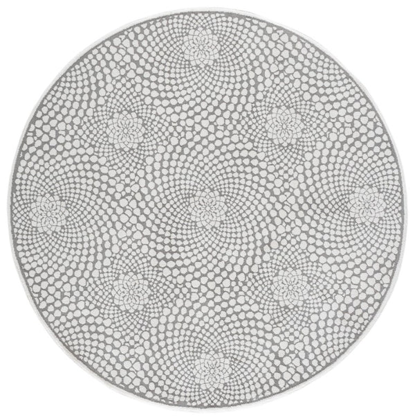 Safavieh Lunara Power Loomed Polyester Runner Rug Neutral Tonal Pile for Hallways and Entryways 6'-7" x 6'-7" - Round LUA312F-7R