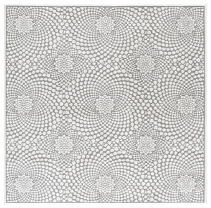 Safavieh Lunara Power Loomed Polyester Runner Rug Neutral Tonal Pile for Hallways and Entryways 6'-7" x 6'-7" - Square LUA312F-7SQ