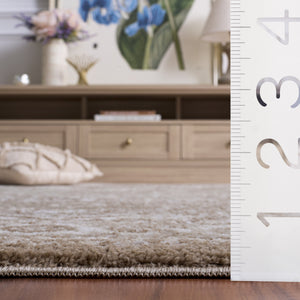Safavieh Lunara Neutral Beige & Grey Square Rug — Low-Profile, Power-Loomed Turkish Construction, Durable Stain-Resistant Finish 6'-7" x 6'-7" LUA314B-7SQ
