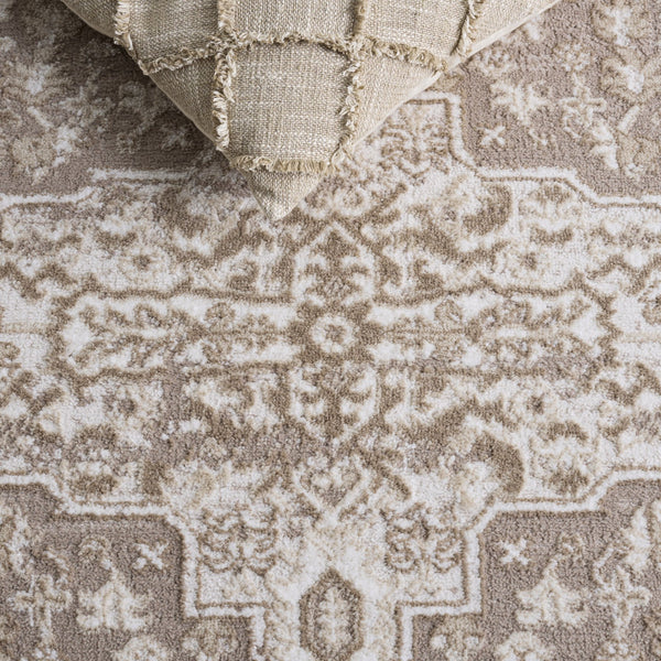 Safavieh Lunara Elegant Beige And Grey Power-Loomed Area Rug 8X10, Low-Profile 1/2" Pile, Durable Turkish Craftsmanship 8'-0" x 10'-0" LUA314B-8