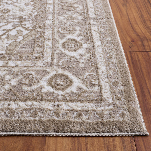Safavieh Lunara Warm Beige And Grey Area Rug — Power-Loomed Turkish-Inspired Design, Low Pile Durability 4'-0" x 6'-0" LUA314B-4