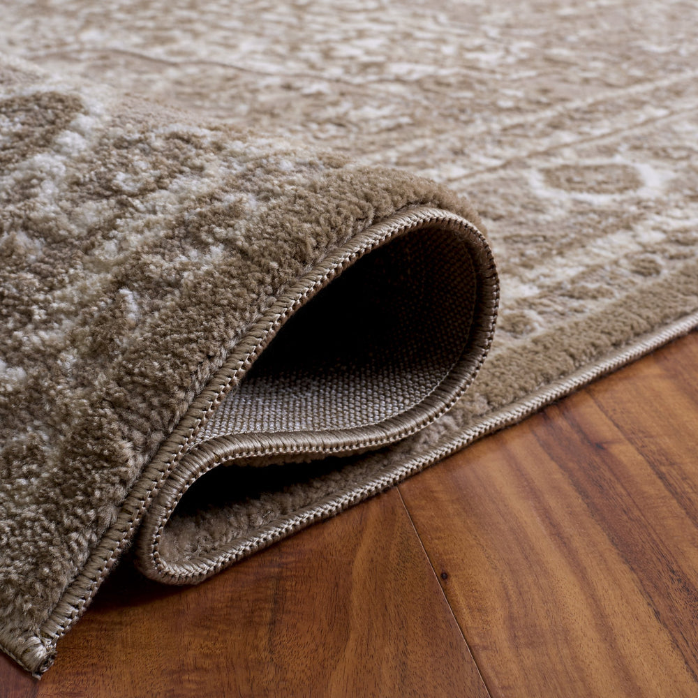 Safavieh Lunara Elegant Beige And Grey Power-Loomed Area Rug 8X10, Low-Profile 1/2" Pile, Durable Turkish Craftsmanship 8'-0" x 10'-0" LUA314B-8