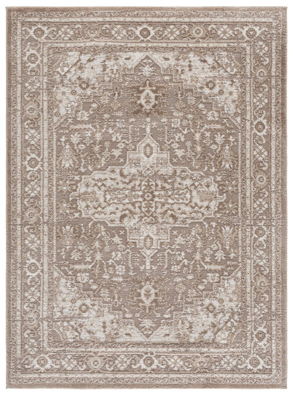Safavieh Lunara Warm Beige And Grey Area Rug — Power-Loomed Turkish-Inspired Design, Low Pile Durability 4'-0" x 6'-0" LUA314B-4