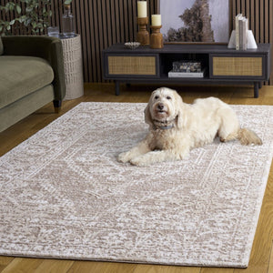 Safavieh Lunara Power Loomed Polyester Area Rug Ivory Beige Traditional Turkish Woven LUA316B-5