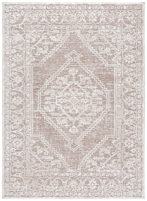 Safavieh Lunara Ivory Beige Square Rug — Low-Profile Power-Loomed Polyester With Jute Backing, Durable Elegance 6'-7" x 6'-7" LUA316B-7SQ