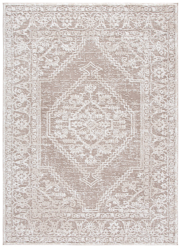 Safavieh Lunara Ivory Beige Round Area Rug — Timeless Turkish Power-Loomed Design, Low-Profile Durable Comfort 6'-7" x 6'-7" LUA316B-7R