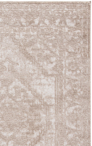 Safavieh Lunara Round Ivory Light Brown Area Rug — Low Pile, Soft Polyester, Power-Loomed In Turkey For Durability 6'-7" x 6'-7" LUA316E-7R