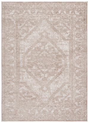 Safavieh Lunara Round Ivory Light Brown Area Rug — Low Pile, Soft Polyester, Power-Loomed In Turkey For Durability 6'-7" x 6'-7" LUA316E-7R