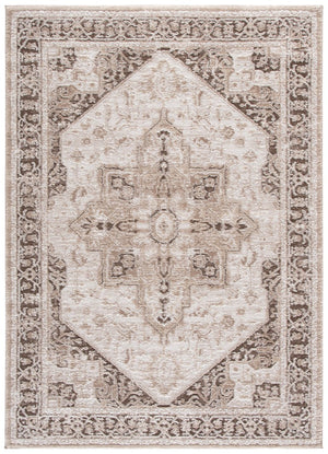 Safavieh Lunara Power Loomed Polyester Area Rug Neutral Ivory Soft Pile Living Room Bedroom LUA318B-5