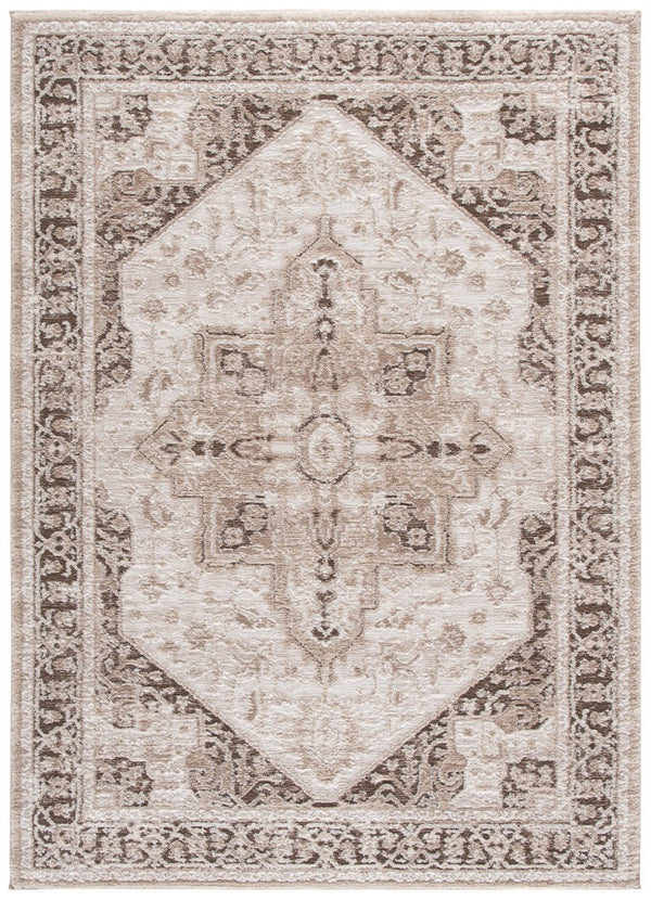 Safavieh Lunara Power Loomed Polyester Area Rug Neutral Ivory Soft Pile Living Room Bedroom LUA318B-5