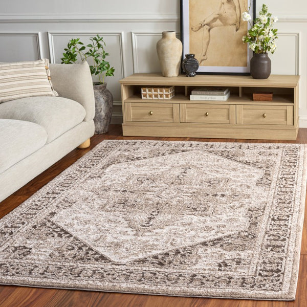 Safavieh Lunara Power Loomed Polyester Area Rug Neutral Ivory Soft Pile Living Room Bedroom LUA318B-5