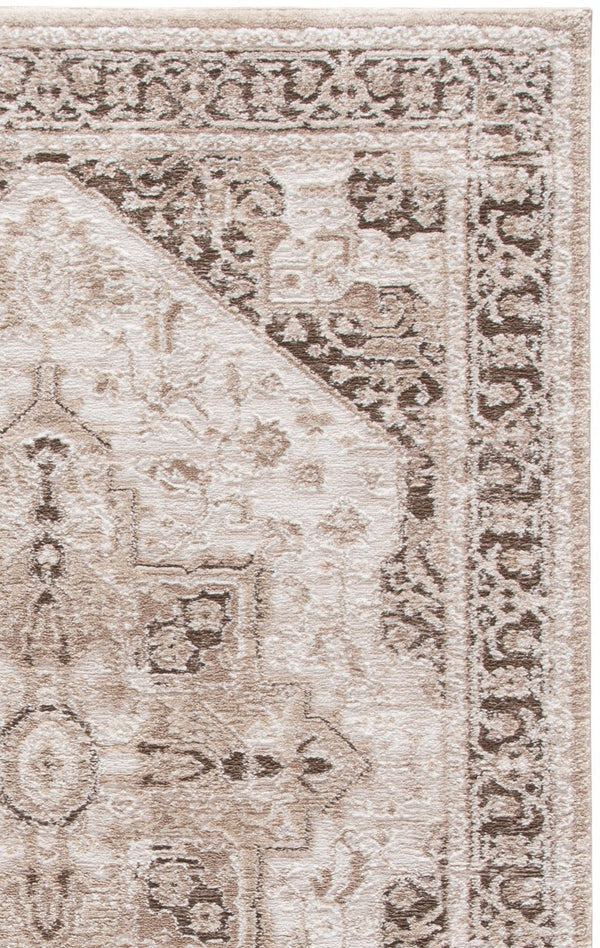 Safavieh Lunara Power Loomed Polyester Area Rug Neutral Ivory Soft Pile Living Room Bedroom LUA318B-5