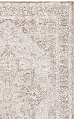 Safavieh Lunara Turkish Square Area Rug In Ivory & Light Brown - Traditional Motif, Low-Profile Durable Weave 6'-7" x 6'-7" LUA318E-7SQ